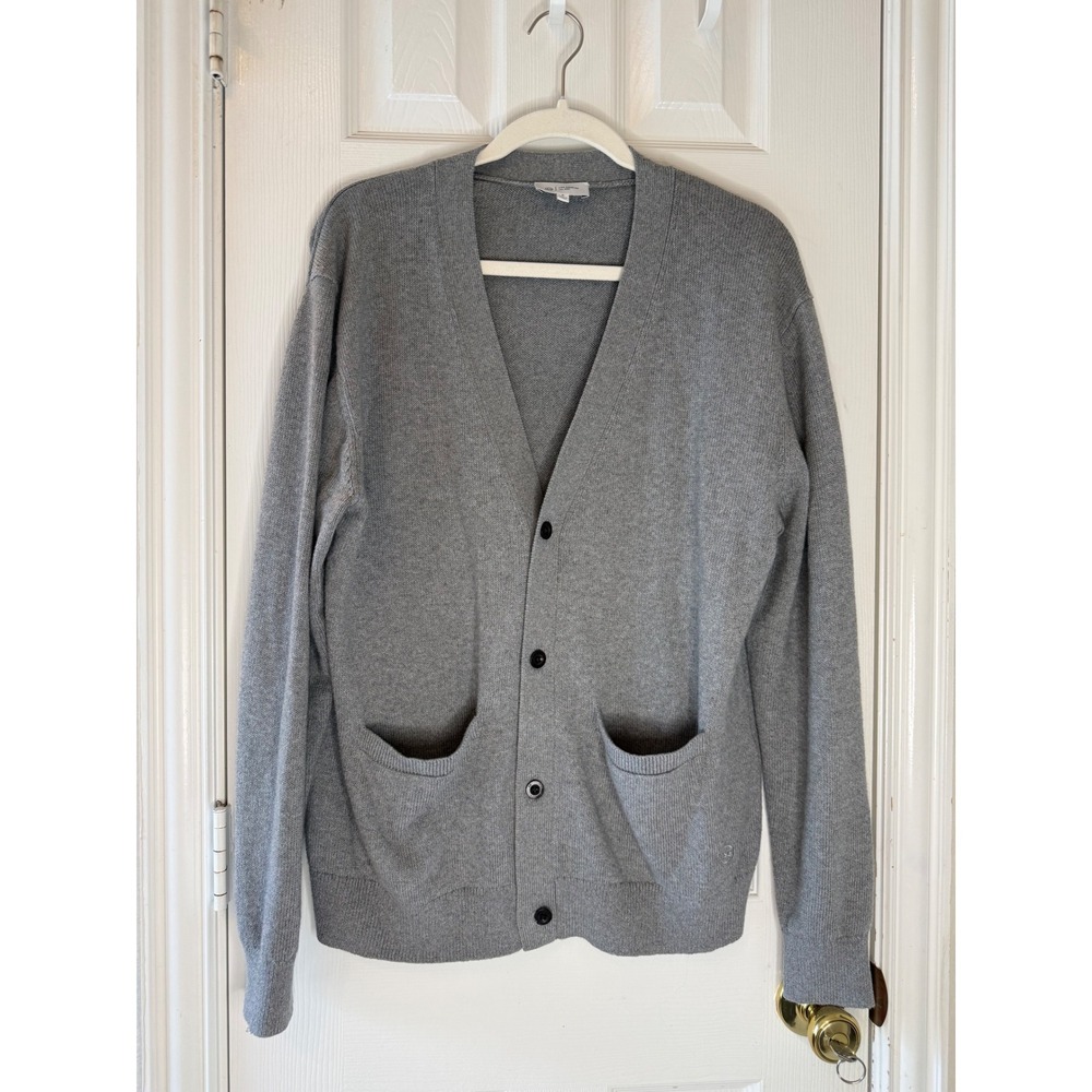 AG Adriano Goldschmied Men's‎ Gray Button Front Cardigan Sweater Size L